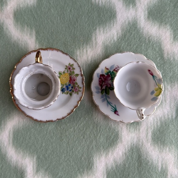 Vintage Japan miniature Floral Teacup Sets - Picture 2 of 5